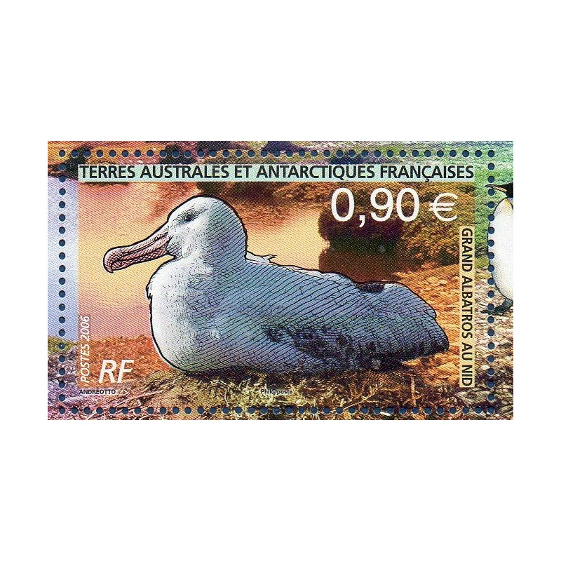 Timbre TAAF Yvert No 452 Grand Albatros au nid neuf ** 2006