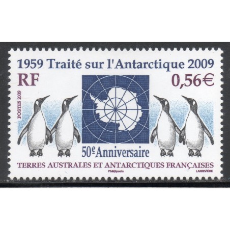 Timbre TAAF Yvert No 551 Traité sur l'antarctique neuf ** 2009