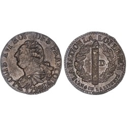 3 denier Constitution Louis XVI 1792 D petit Buste,  Gad 5 France pièce de monnaie