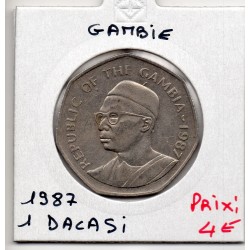 Gambie 1 dalasi 1987 Sup, KM 29 pièce de monnaie