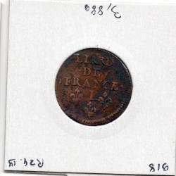 Liard de France 1656 I Limoge TTB+ Louis XIV pièce de monnaie royale