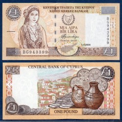 Chypre P.60d, Neuf Billet de 1 pound 2004 fille potterie