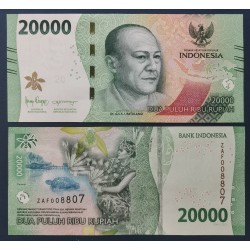 Indonésie Pick N°166, Billet de banque de 20000 Rupiah 2022