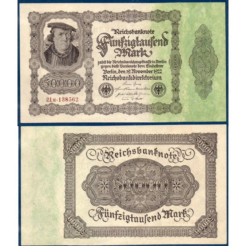 Allemagne Pick N°79, Spl Billet de banque de 50000 Mark 1922