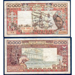 BCEAO P.709Kb Senegal, TTB-, Billet de 10000 Francs CFA 1980 filature