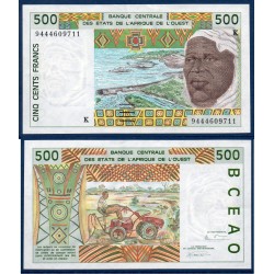 BCEAO P.710Kd Senegal, Sup, Billet de 500 Francs CFA 1994 tracteur