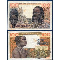 BCEAO P.601He Niger, TTB-, Billet de 100 Francs CFA 1965 homme