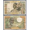 BCEAO P.103Aj COte d'Ivoire, TB Billet de 1000 Francs CFA 1966 couple