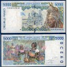 BCEAO P.113Am Cote d'Ivoire, TTB-, Billet de 5000 Francs CFA 2003 usine