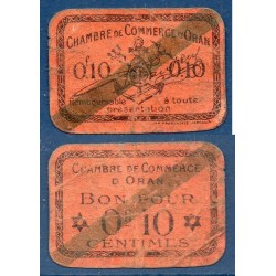 10 centimes Chambre de Commerce Oran 1920, B, Pirot 57