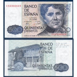 Espagne P.157, Spl Billet de 500 pesetas 1979 Rosalia Castro