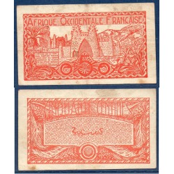 AOF P.33a, TB Billet de 0.50 Francs 1944 Forteresse