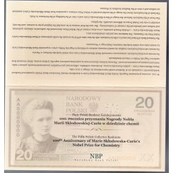 Pologne Pick N°184A, Neuf avec folder Billet de banque de 20 Zlotych 2011