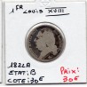 1 Franc Louis XVIII 1822 A Paris B, France pièce de monnaie