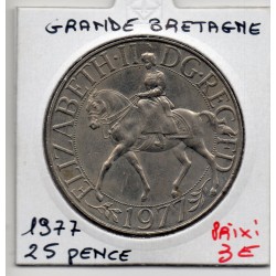 Grande Bretagne 25 pence 1977 Spl, KM 920 pièce de monnaie