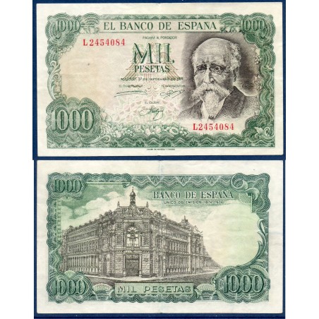 Espagne P.154 faux, TB Billet de 1000 pesetas 1971 Jose Echegaray