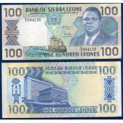 Sierra Leone P.18a, Spl, Billet de 100 leones 1988 Saidu Momoh