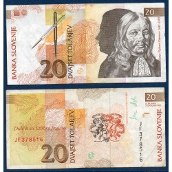 Slovénie P.12a, TTB, Billet de 20 Tollarjev 1992 Vajkard Valvasor