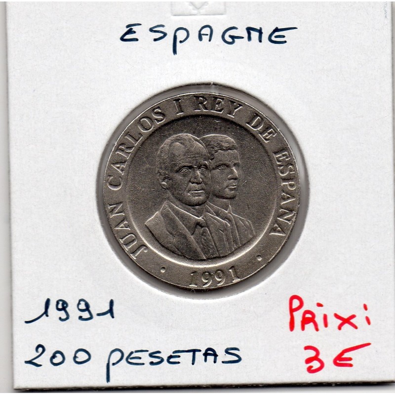 Espagne 200 pesetas 1991 Sup, KM 884 pièce de monnaie