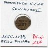 Italie Normands de Sicile Guillaume II Mezzo Follaro 1166-1189 Messine pièce de monnaie