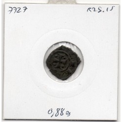 Italie Sicile Manfredonia Manfredi denaro Omega M croix 1258-1266 TTB pièce de monnaie