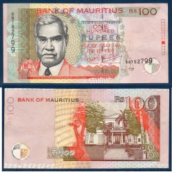 Maurice Pick N°51b, TTB Billet de banque de 100 Rupees 2001