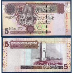 Libye P.69b, Neuf, Billet de 5 dinars 2004 Mémorial Al-Hani