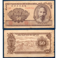 Viet-Nam Nord Pick N°61b, TB Billet de banque de 50 Dong 1951