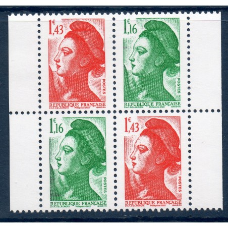 Timbre France Yvert No 5635-5636 Bloc de 4 libertée de Gandon luxe **