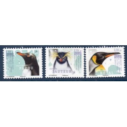 Timbre TAAF Yvert No 871-873 Manchots et Pingouins neuf ** 2018