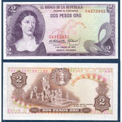 Colombie Pick N°413a, Billet de banque de 2 Pesos oro 1972-1973