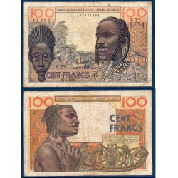 BCEAO P.2a, B Billet de 100 Francs 1959 masque