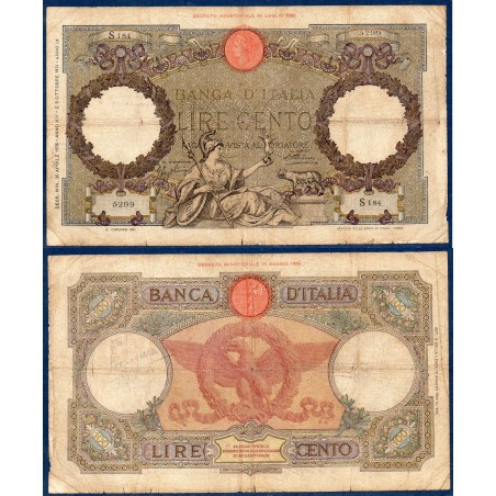 Italie P.55a, B+ Billet de 100 Lire 30.4.1936 Roma