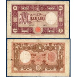 Italie P.72c, TB Billet de 1000 Lire 12.7.1946 femme aillée