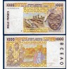 BCEAO P.311Ca Burkina Faso, TTB Billet de 1000 Francs CFA 1991 masques