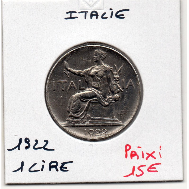 Italie 1 Lire 1922 Spl, KM 62 pièce de monnaie