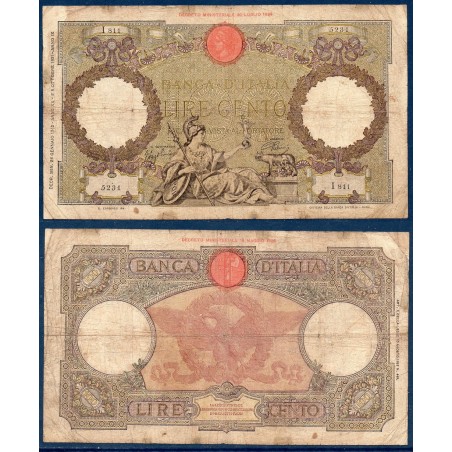 Italie P.55b, B Billet de 100 Lire 24.1.1942 Roma