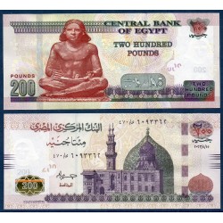 Egypte P.77k, Neuf, Billet de 200 Pounds 2023 Scribe