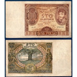 Pologne P.74a, TB, Billet de 100 zlotych 1932 Poniatowski