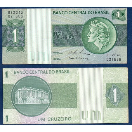 Bresil P.191Ab, TTB Billet de 1 Cruzeiro 1975 république