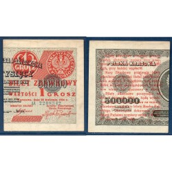 Pologne P.42b, Spl, Billet de 1 Grosz 1924 Moitié