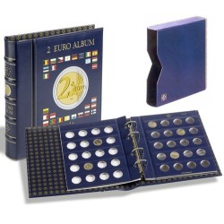 Classeur Pieces de Monnaie de 2 Euros, 120 Pochettes 3x3cm Album de Support  de Collection de
