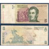 Argentine P.353a, TB Billet de 5 Pesos 2003 José San Martín