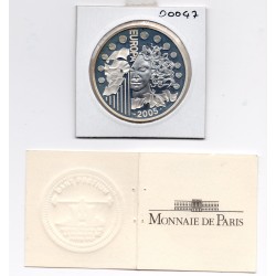 1 1/2 euro argent BE 2005 Europa Drapeau européen pièces de monnaies de Paris