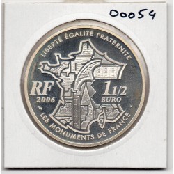 1 1/2 euro argent BE 2006 Arc de triomphe pièces de monnaies de Paris