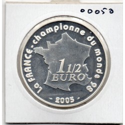 1 1/2 euro argent BE 2005 Coupe du monde FIFA 2006 pièces de monnaies de Paris