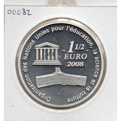 1 1/2 euro argent BE 2008 Unesco, Grand Canyon pièces de monnaies de Paris