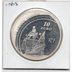 10 euros argent BE 2011 Jacques Cartier pièces de monnaies de Paris