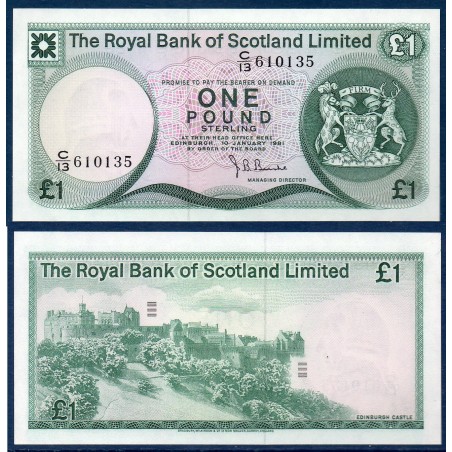 Ecosse P.336a, Neuf Billet de 1 pound 1972-1981 armoiries