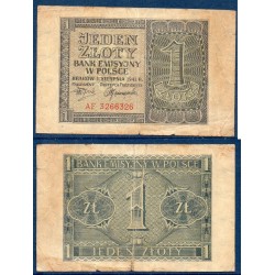 Pologne P.99, TB, Billet de 1 zloty 1941 Gris